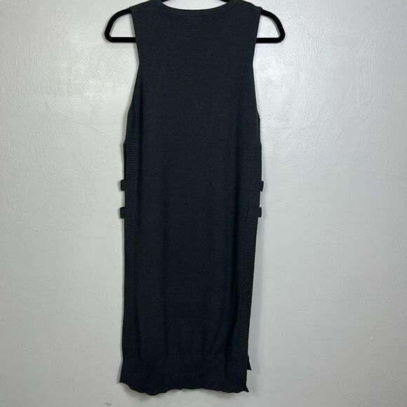 MerSea Anywhere Open Side Sleeveless Sweater Tunic In Charcoal Size S/M - Picture 4 of 8